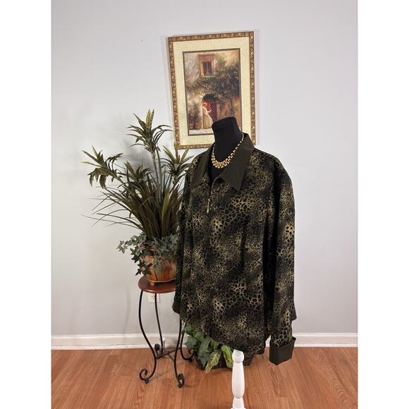 Cato Women Plus Sportswear Plus 24W 3/4 Sleeve Boho Tropical Animal Print Y2K - Picture 5 of 9